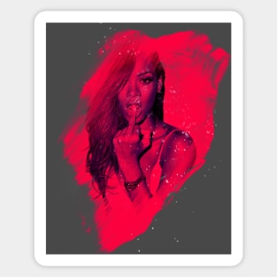 Rihanna Painting Sticker